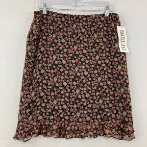 NWT Vintage Robbie Bee size 10 Petite Ditsy Floral Pure Silk Skirt Boho Fairy